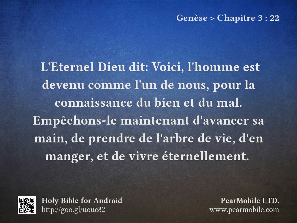 Genèse, Chapitre 3:22